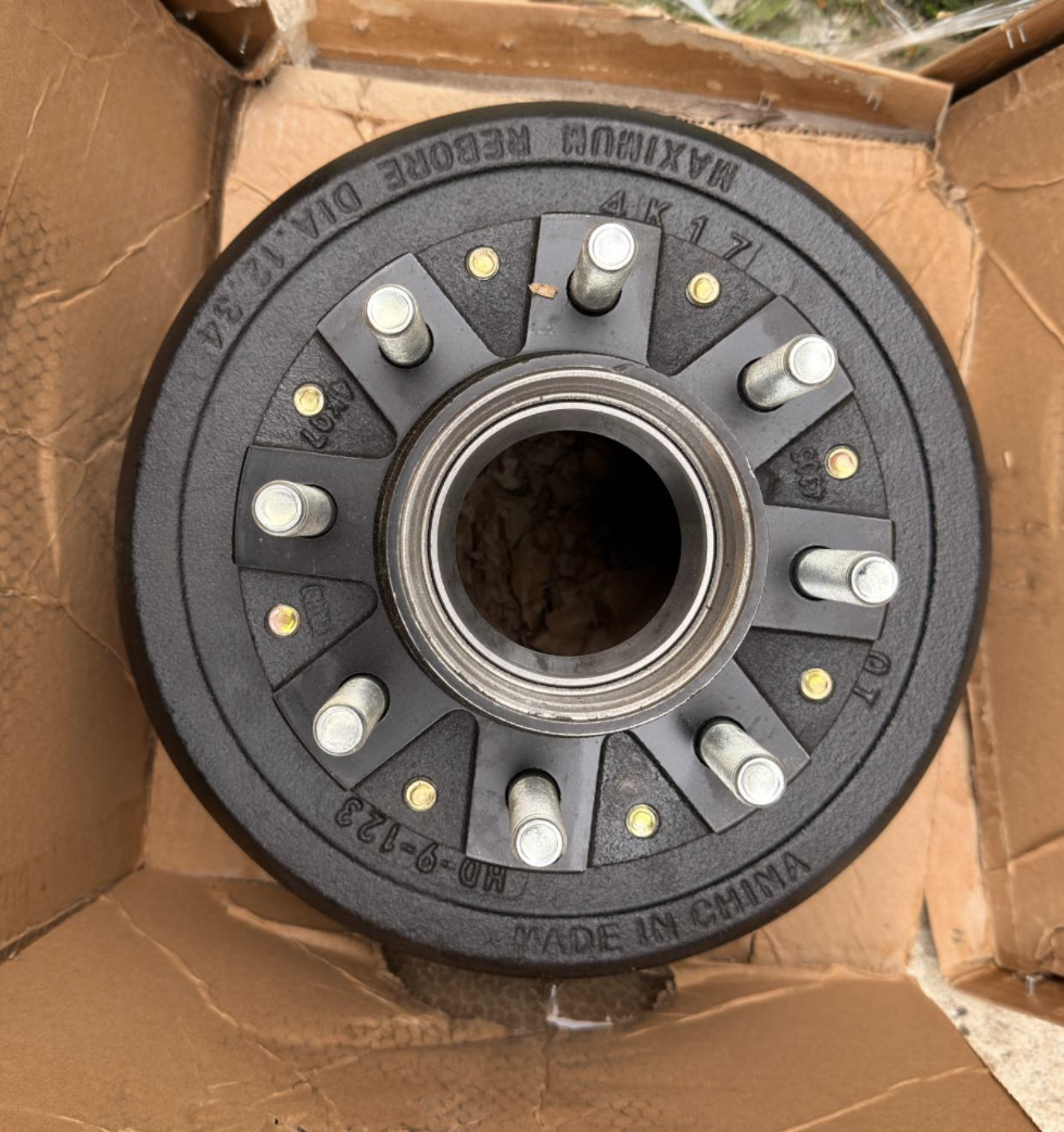Trailer Hub & Drum Assembly
9K/10K Ibs Axles (12.25" x
3.375")
