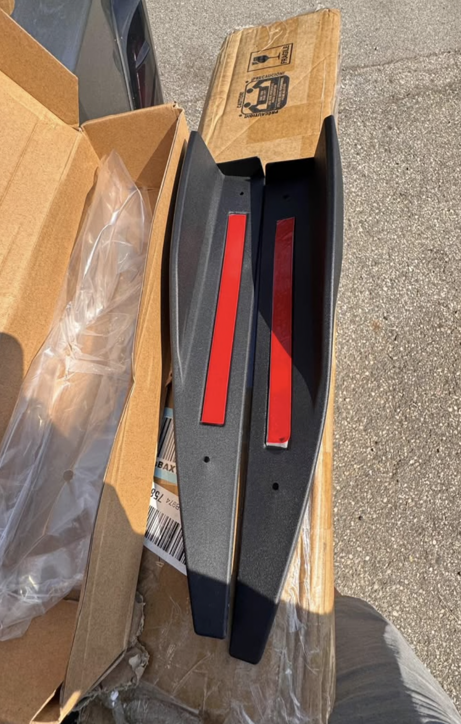 Side Skirt Rocker Panel Spoilers for Mustang Roush 2024+ Matte Black (2PCS)