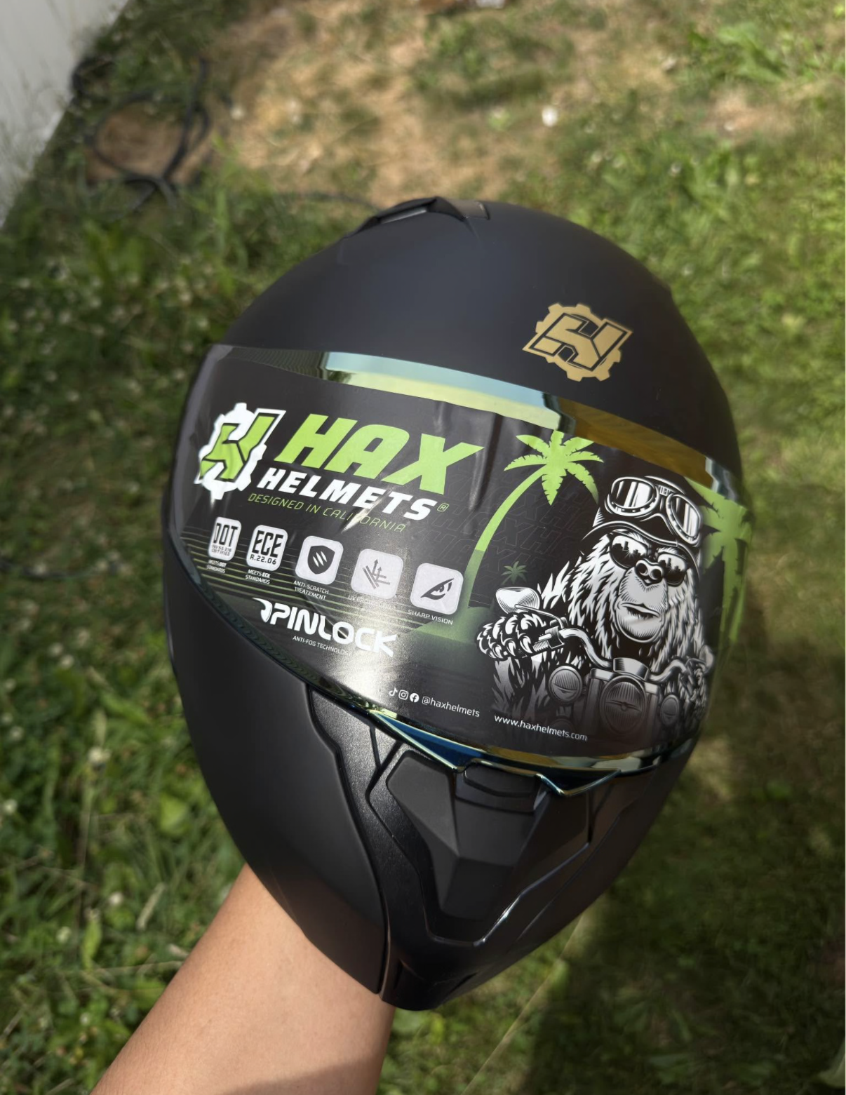 HAX Amatista Modular Helmet – Matte Black S – DOT/ECE