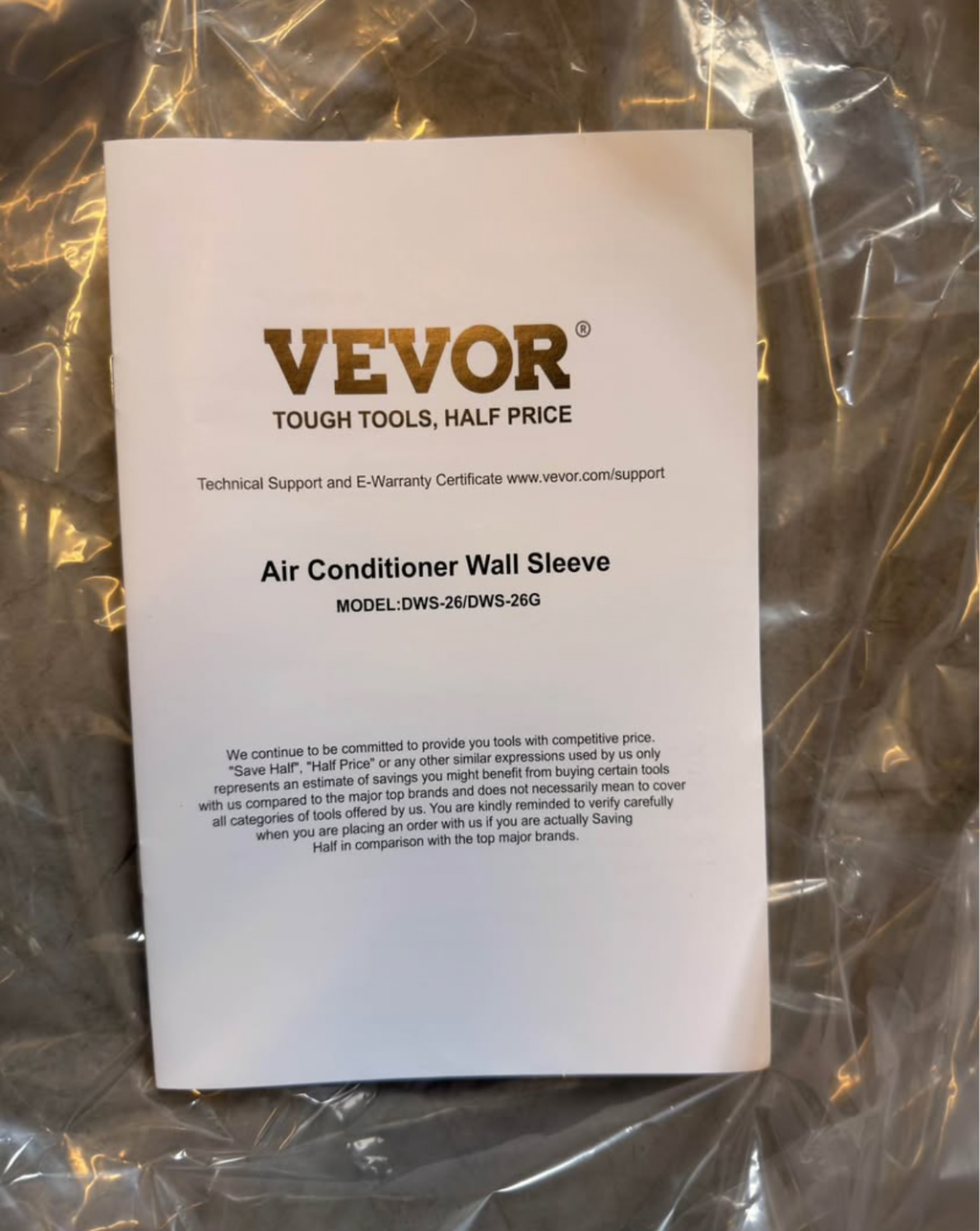 VEVOR 26" Through Wall Air Conditioner Wall Sleeve Universal AC Sleeve