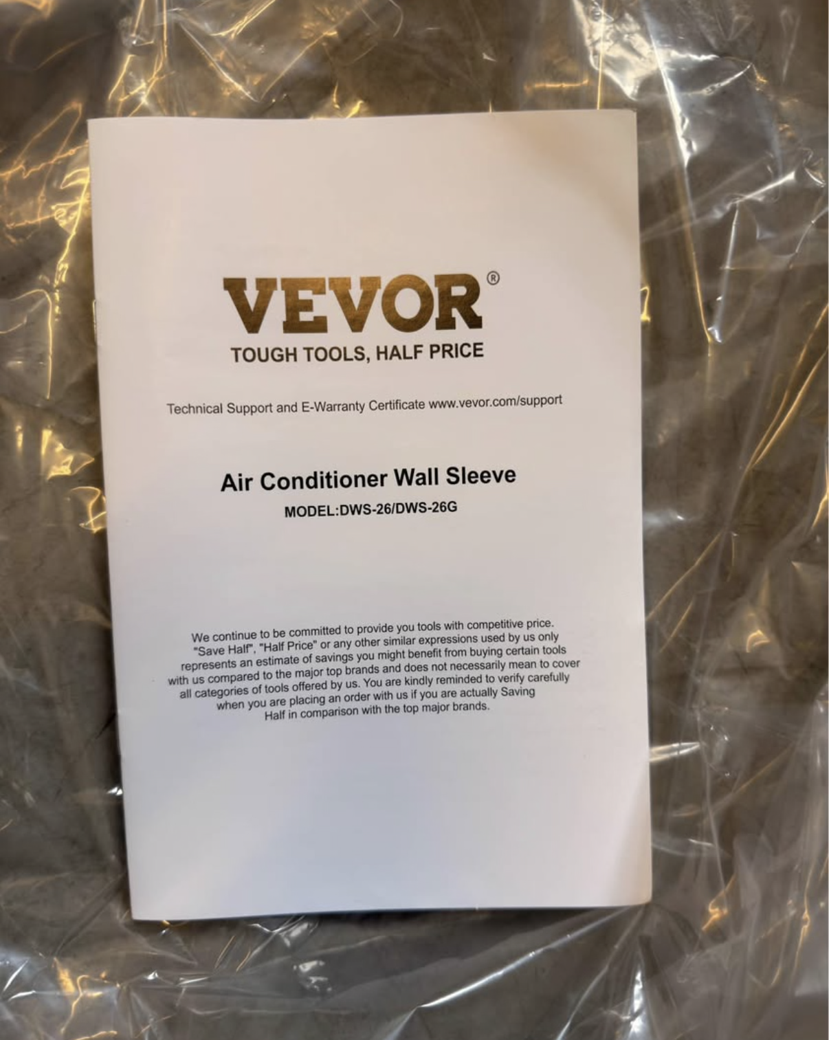 VEVOR 26" Through Wall Air Conditioner Wall Sleeve Universal AC Sleeve