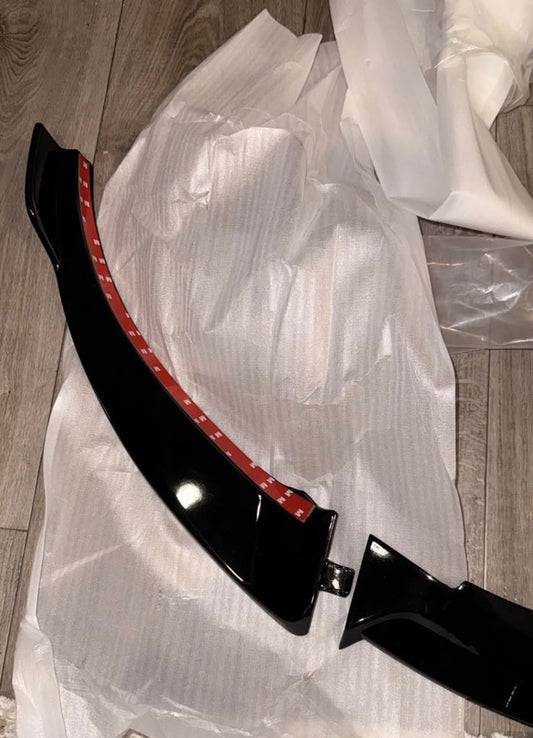 Mercedes W213 E63 AMG Front Bumper Lip Spoiler (2021-2023) - Gloss Black, New