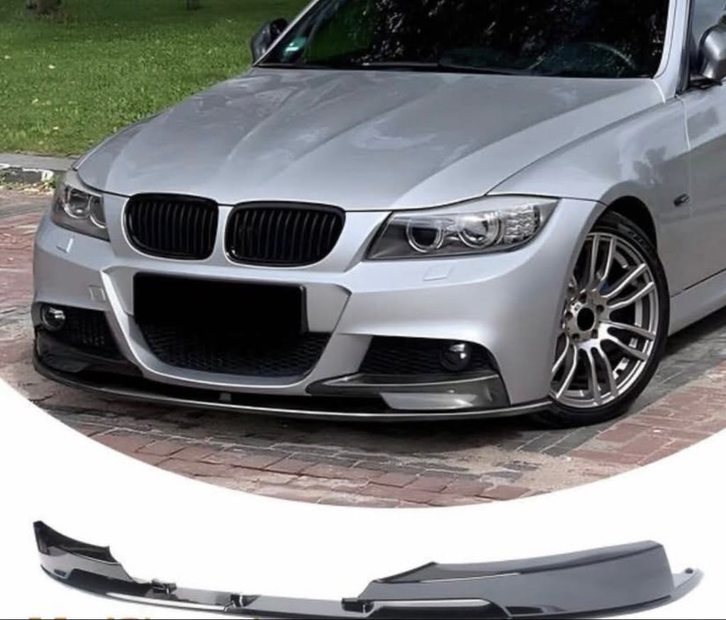 BMW E90 LCI M Sport Front Lip Splitter Gloss Black 2009-2011 328i 335i 335d
