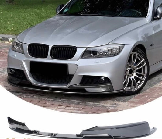 BMW E90 LCI M Sport Front Lip Splitter Gloss Black 2009-2011 328i 335i 335d