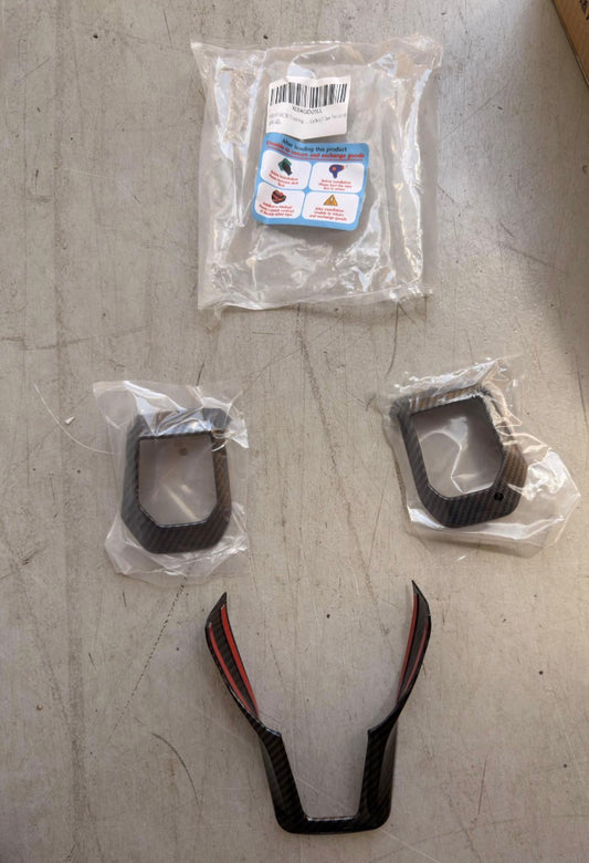 Carbon Fiber Steering Wheel Button Trim – Kia GT-Line Models