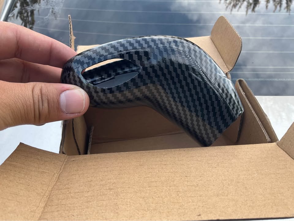 Cadillac carbon fiber gear-shift knob cover trim product photo