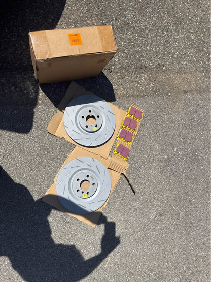 EBC Yellowstuff Pads + USR Slotted Rotors BMW MINI Front Kit - photo 1