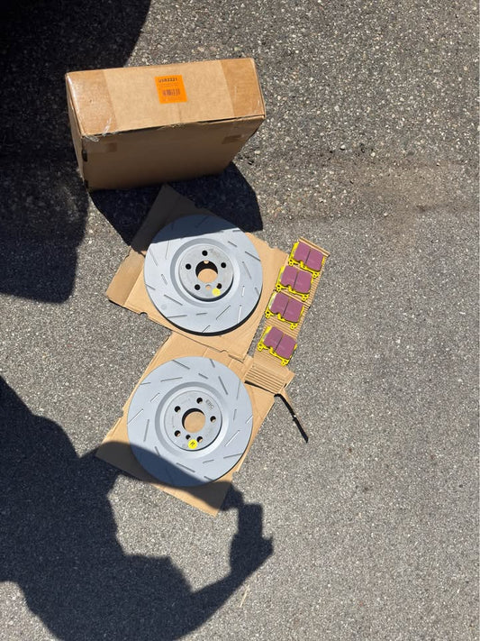 EBC Yellowstuff Pads + USR Slotted Rotors BMW MINI Front Kit - photo 1